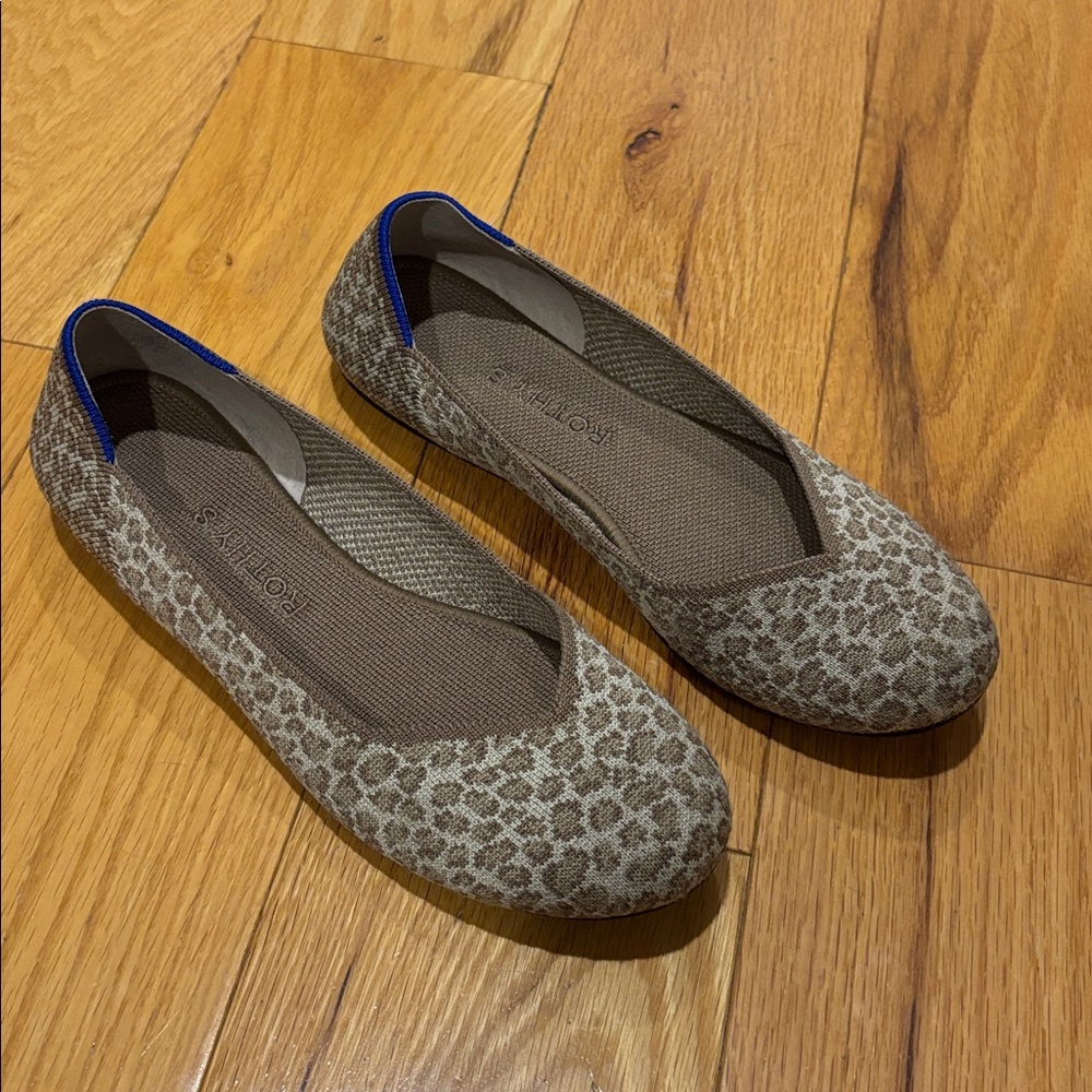 Rothy’s The Flat Round toe in Portabello Spot print 7.5 - Picture 2 of 12